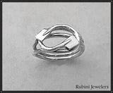 Rowing Love Knot Ring by Rubini Jewelers