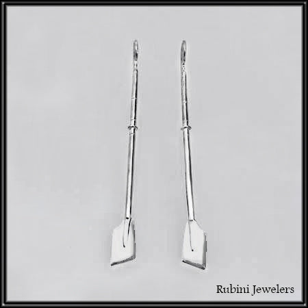 Rowing Oar French Wire Earrings by Rubini Jewelers