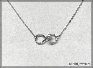 Rowing Oar Infinity Symbol Necklace by Rubini Jewelers
