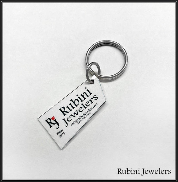Custom Team Aluminum Rowing Oar Key Chain by Rubini Jewelers