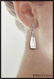 Medium Rowing Tulip Blades with Soldered Wires Earrings by Rubini Jewelers