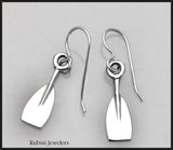Sterling Silver Rowing Tulips Dangle Earrings by Rubini Jewelers