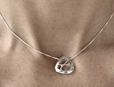 Heart w/ Crossed Field Hockey Sticks Necklace  by Rubini Jewelers