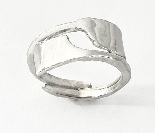 Two Overlapping Oars Rowing Ring by Rubini Jewelers