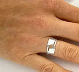 Two Overlapping Oars Rowing Ring by Rubini Jewelers