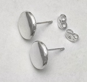 Polished Button Post Earrings at Rubini Jewelers