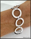 Silver Open Circles Linked Bracelet at Rubini Jewelers