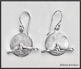Sculler on the Horizon Wire Earrings by Rubini Jewelers