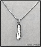 Shoeprint Laser Engraved with "RUN GIRL" Pendant by Rubini Jewelers