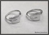Soldered Medium Oar Wrap Rowing Ring by Rubini Jewelers
