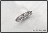 Sterling Silver Stackable Filigree with Amethyst Ring at Rubini Jewelers