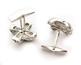 Silver Love Knot X with Twisted Wire Detail Cuff Links from Rubini Jewelers
