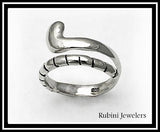 Small Field Hockey Wrap Ring in Sterling Silver by Rubini Jewelers