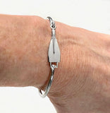 Small Rowing Blade and Shaft Hinged Bracelet by Rubini Jewelers