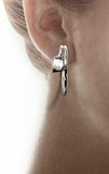 Small Rowing Hatchet Oars Post Hoop Earrings by Rubini Jewelers