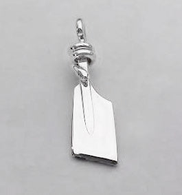 Small Rowing Oar Blade with Twist Pendant by Rubini Jewelers