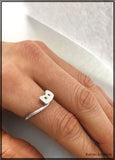 Small Rowing Seat on Thin Band Rowing Ring by Rubini Jewelers
