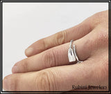 Small Soldered Tulip Oar Wrap Ring by Rubini Jewelers