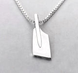 Small Sterling Silver Rowing Blade Pendant By Rubini Jewelers