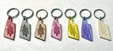 Small Multi-color Rowing Blade Leather Keyring by Rubini Jewelers