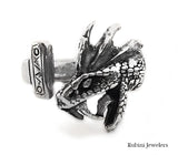 Snake Dragon with Dragon Boat Paddle Ring by Rubini Jewelers