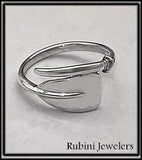 Soldered Medium Tulip Oar Wrap Rowing Ring by Rubini Jewelers