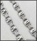 Solid Rectangles with Mini Blades Link Bracelet by Rubini Jewelers