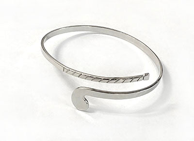 Field Hockey Stick Wrap Bracelet Stainless Steel by Rubini Jewelers