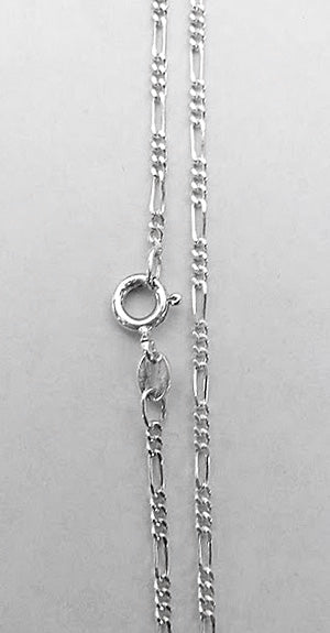 Sterling Silver Figaro Chain – Rubini - Main Image