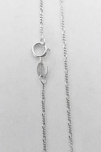 Sterling Silver 1mm Figaro Chain – Rubini - Main Image