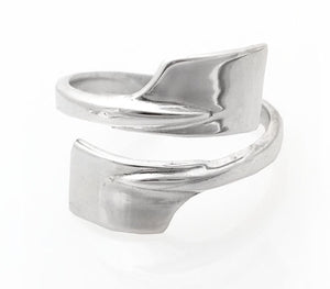 Sterling Silver Bypass Hatchet Rowing Blades Adjustable Ring by Rubini Jewelers