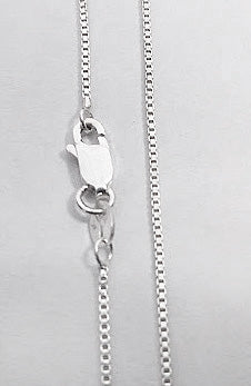 Sterling Silver Solid Box Chain with Lobster Clasp