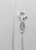 Sterling Silver Solid Box Chain with Spring Ring Clasp