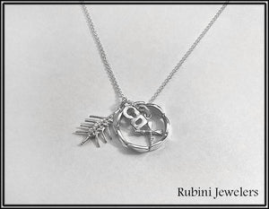 Rowing Cox Cluster Necklace by Rubini Jewelers