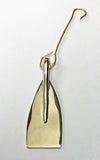Polished Brass Rowing Blade Ornament by Rubini Jewelers.