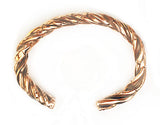 Handmade Twist Copper Cuff Bracelet by Rubini Jewelers, side view