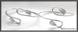 Two Looped Over Rowing Blades Cuff Bracelet by Rubini Jewelers