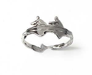Pair Rowing Boat Ring by Rubini Jewelers