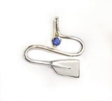 Silver River with Sapphire Rowing Pendant by Rubini Jewelers