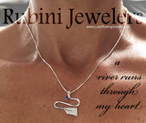 Silver River with Sapphire Rowing Pendant by Rubini Jewelers, meme