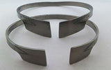 Stainless Steel Double Rowing Hatchet Oar Blade Cuff Bracelet by Rubini Jewelers