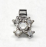 White Gold pendant with Diamond Cluster by Rubini Jewelers