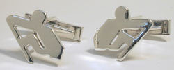 Sterling Silver Rower Cufflinks Made by Rubini Jewelers