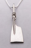 Large Oar with Twist Pendant Sterling Silver, by Rubini Jewelers