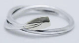 Rowing Ring Twisted Band with Rowing Tulip Oar Blade by Rubini Jewelers
