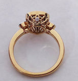 Pear Shaped Smokey Quartz & Diamond Gold Ring, by Rubini Jewelers