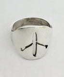 Round Top with Single Scull Cut Away Ring by Rubini Jewelers