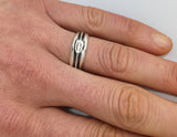 Band with Carved Tulip Oar Ring by Rubini Jewelers