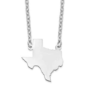 Personalized State Shape Necklace