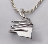 Hatchet Blade Oar Spiral Pendant by Rubini Jewelers
